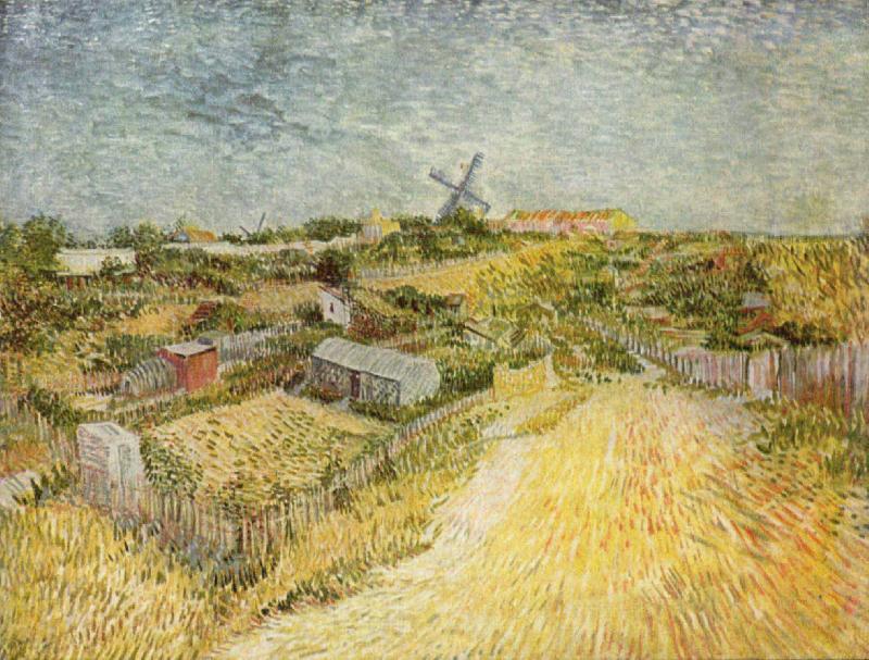 Vincent Van Gogh Gemusegarten am Montmartre Norge oil painting art